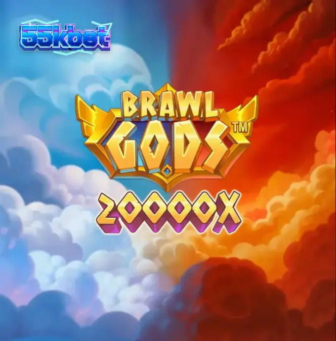 Tampilan layar terbagi yang menampilkan Zeus dan Hades dalam slot Brawl Gods